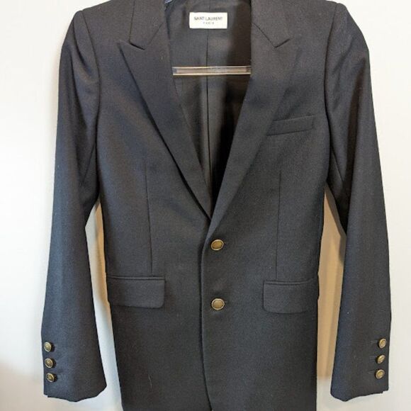 Saint Laurent blazer in wool gabardine.